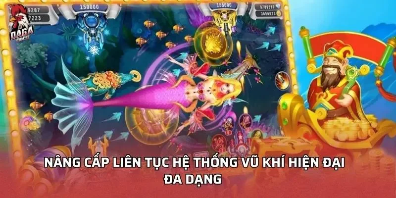 Bắn Cá Ngũ Long – Săn Rồng Rực Lửa Thắng Lớn Mỗi Ngày 2 Nâng cấp liên tục hệ thống vũ khí hiện đại đa dạng